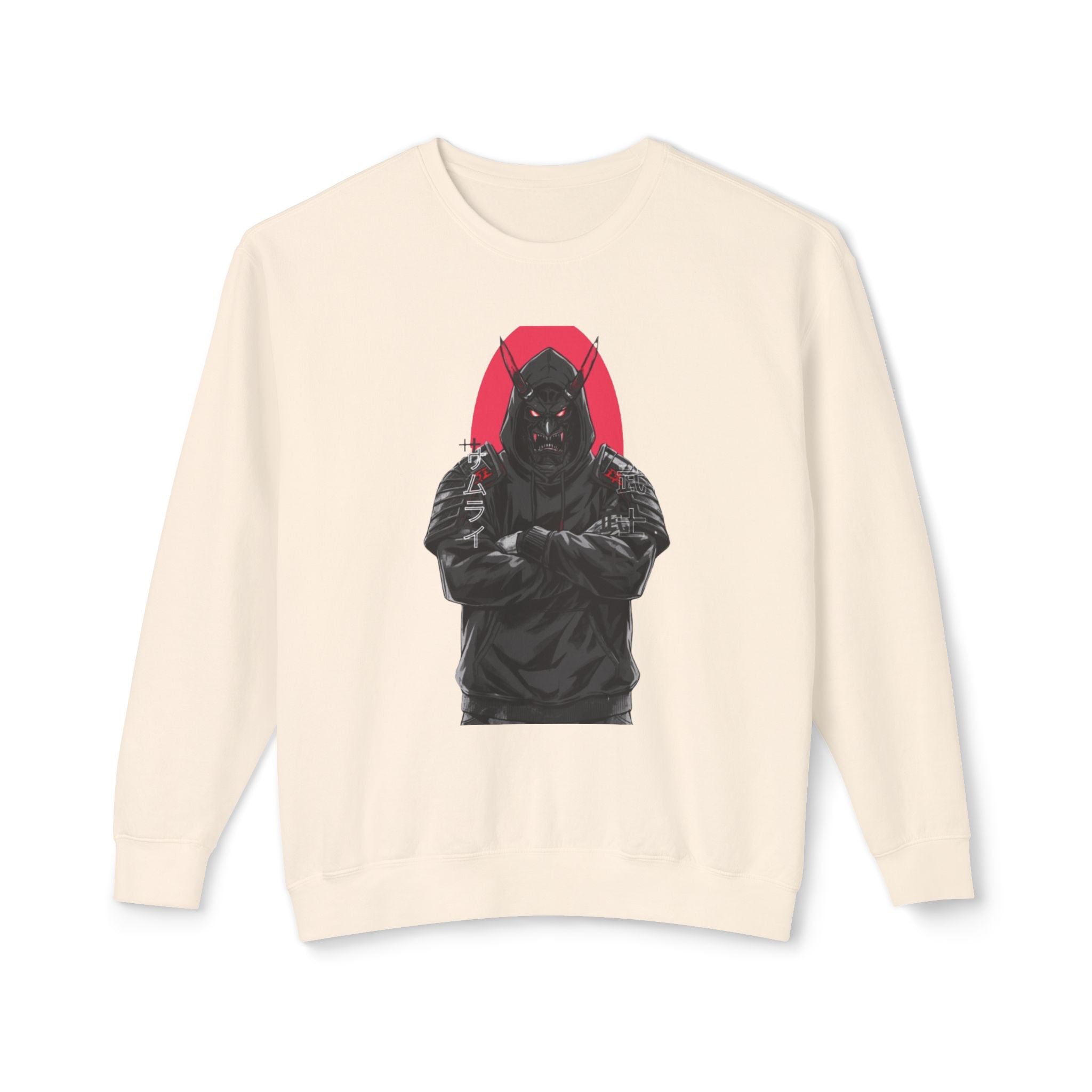 Hooded Figure Crewneck Sweatshirt — Dark Urban Streetwear Graphic