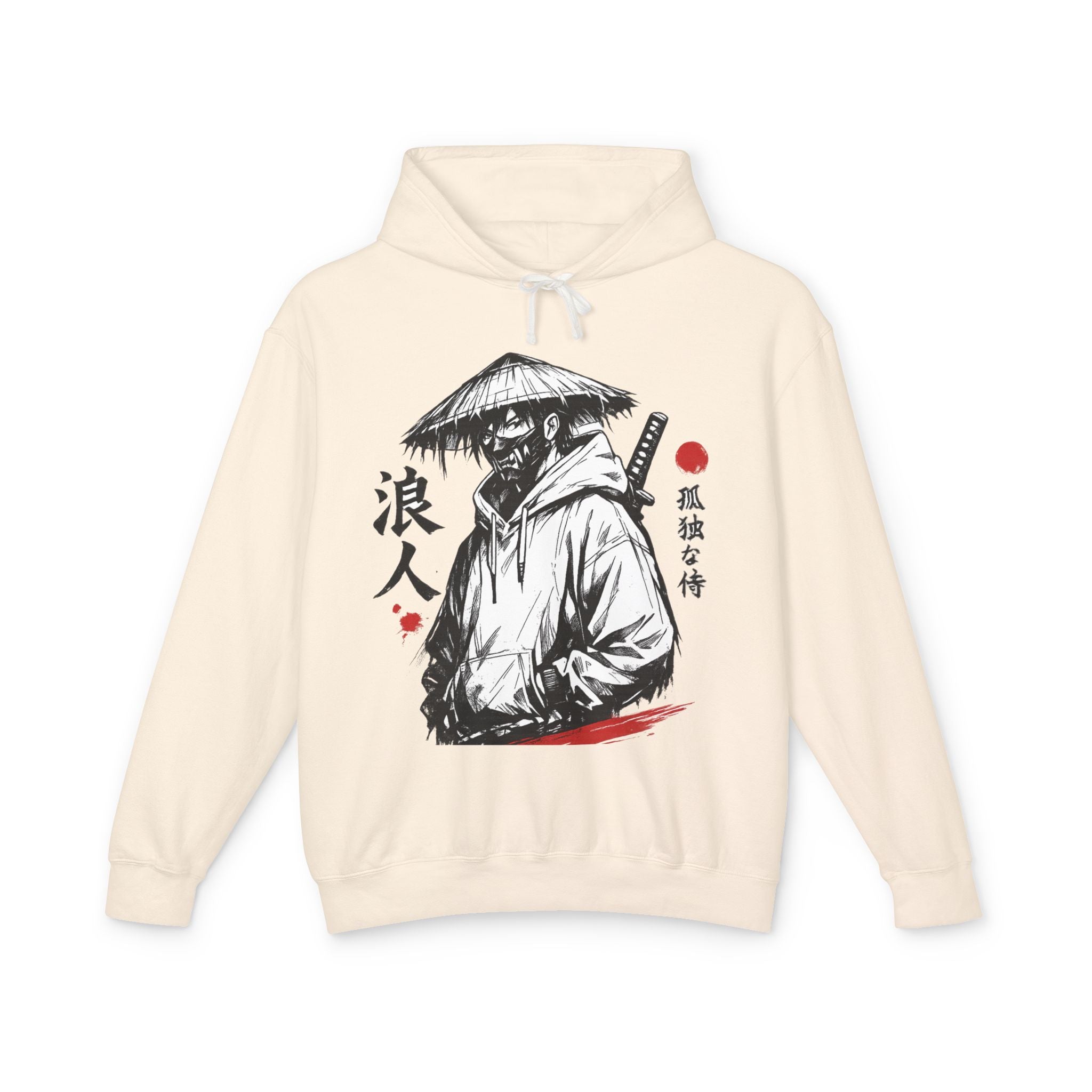 Samurai Ronin Hoodie Japanese Ink Warrior Graphic Sweatshirt