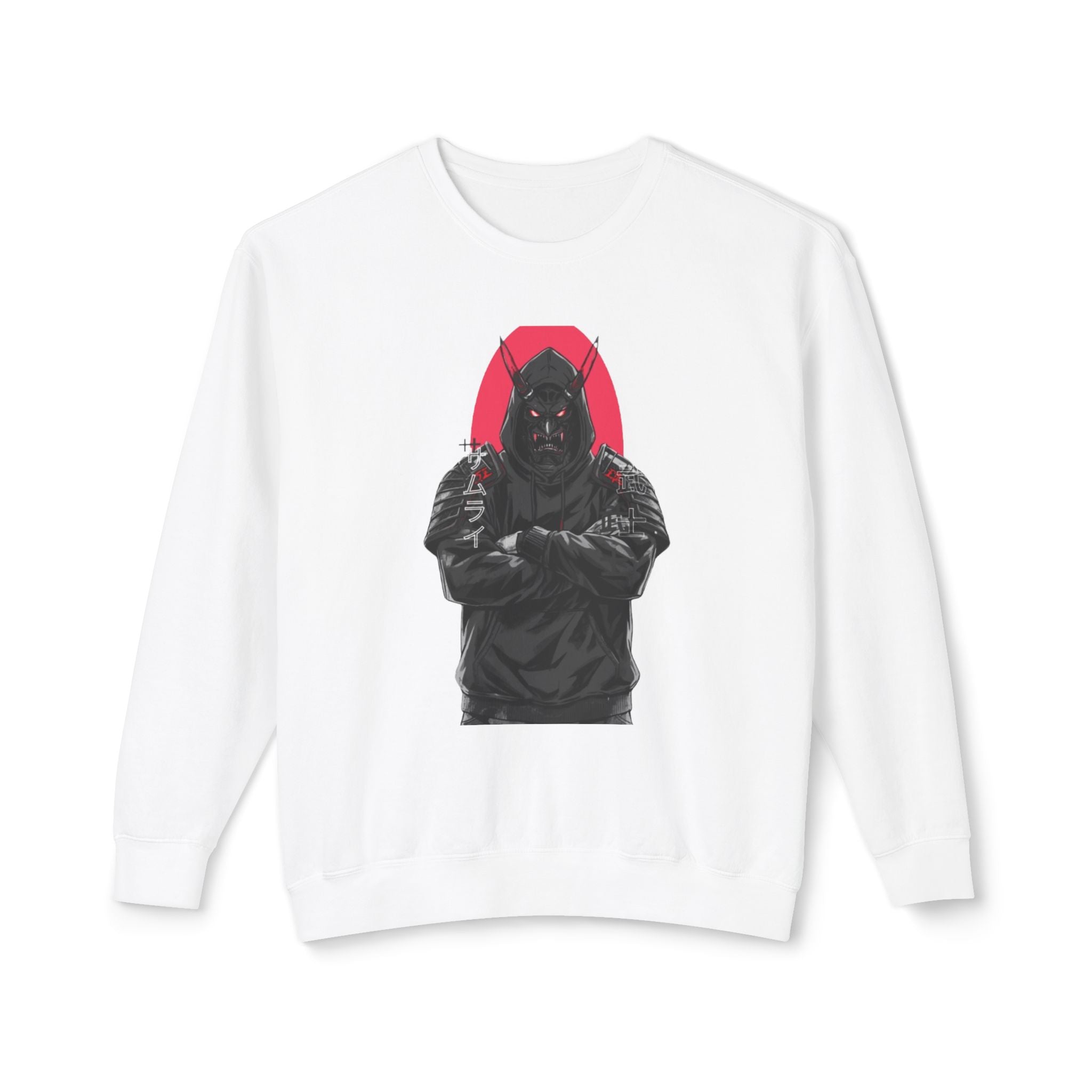 Hooded Figure Crewneck Sweatshirt — Dark Urban Streetwear Graphic