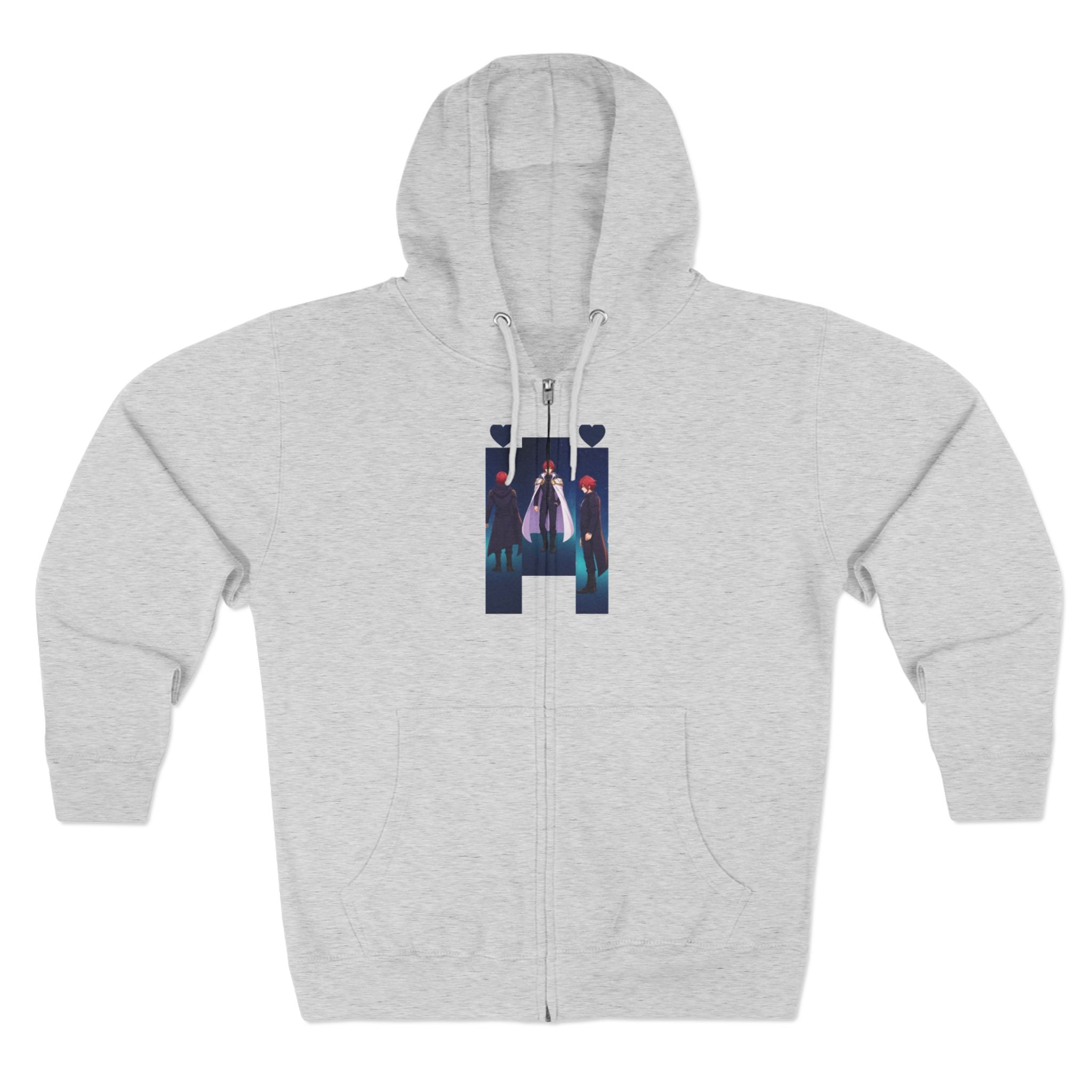 Mystic Trio Character Zip Hoodie — Anime-Inspired Graphic Zip-Up