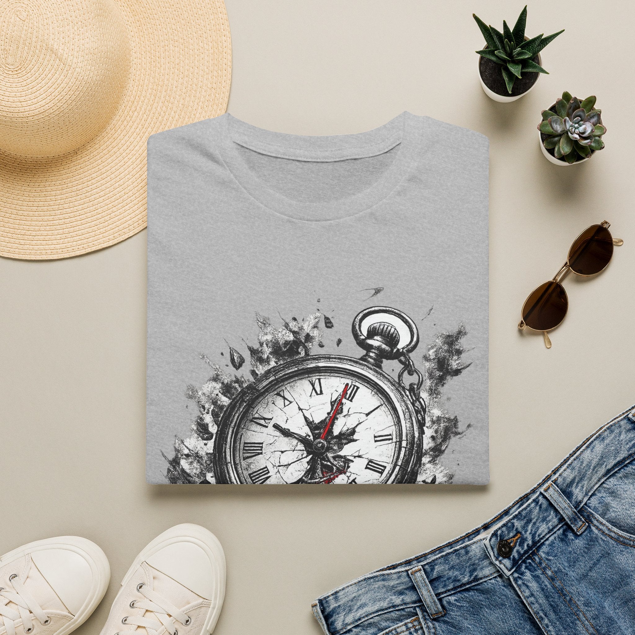 Pocket Watch T-Shirt — Vintage Broken Time Design