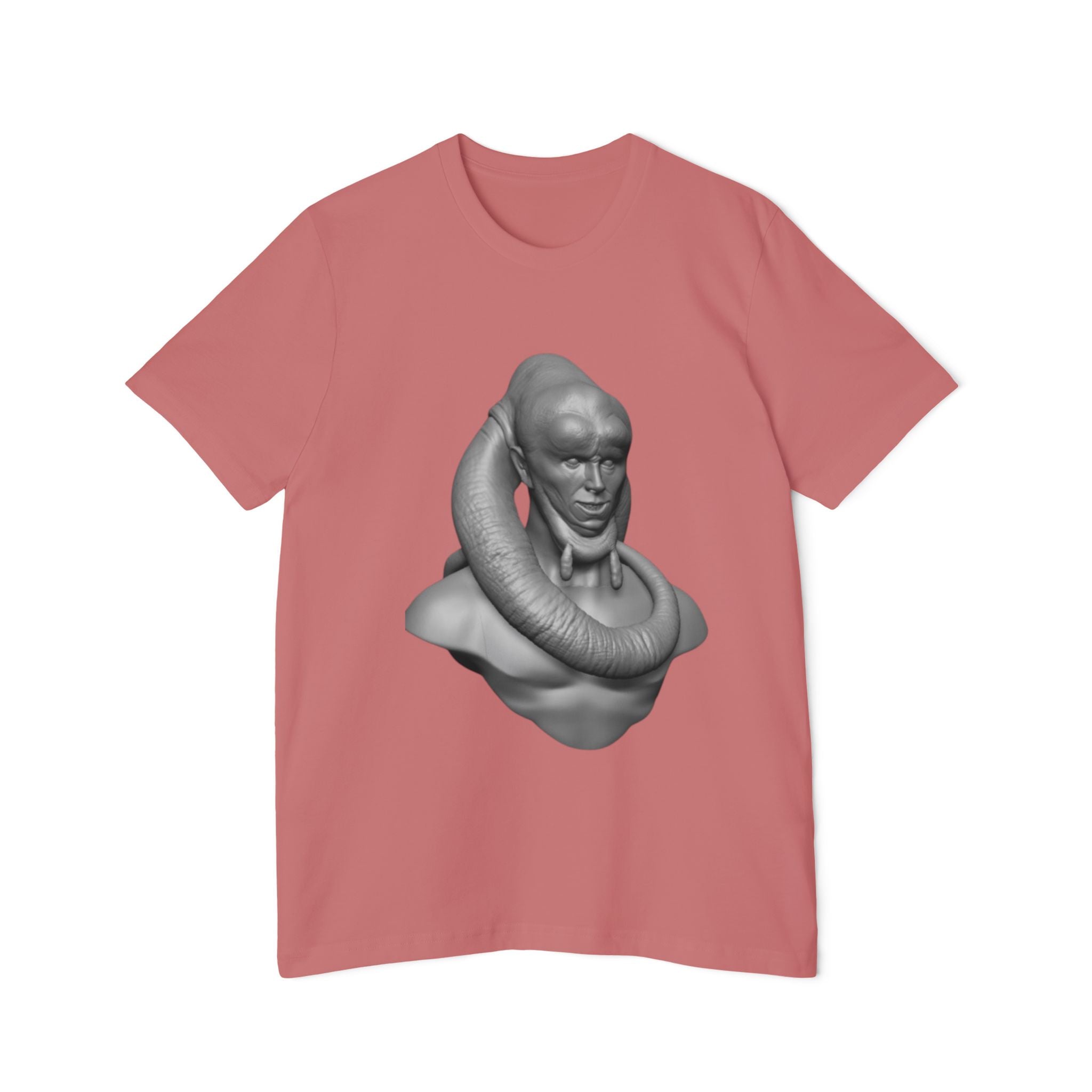 Sculpted Alien Bust T-Shirt — 3D Surreal Sci‑Fi Graphic Tee