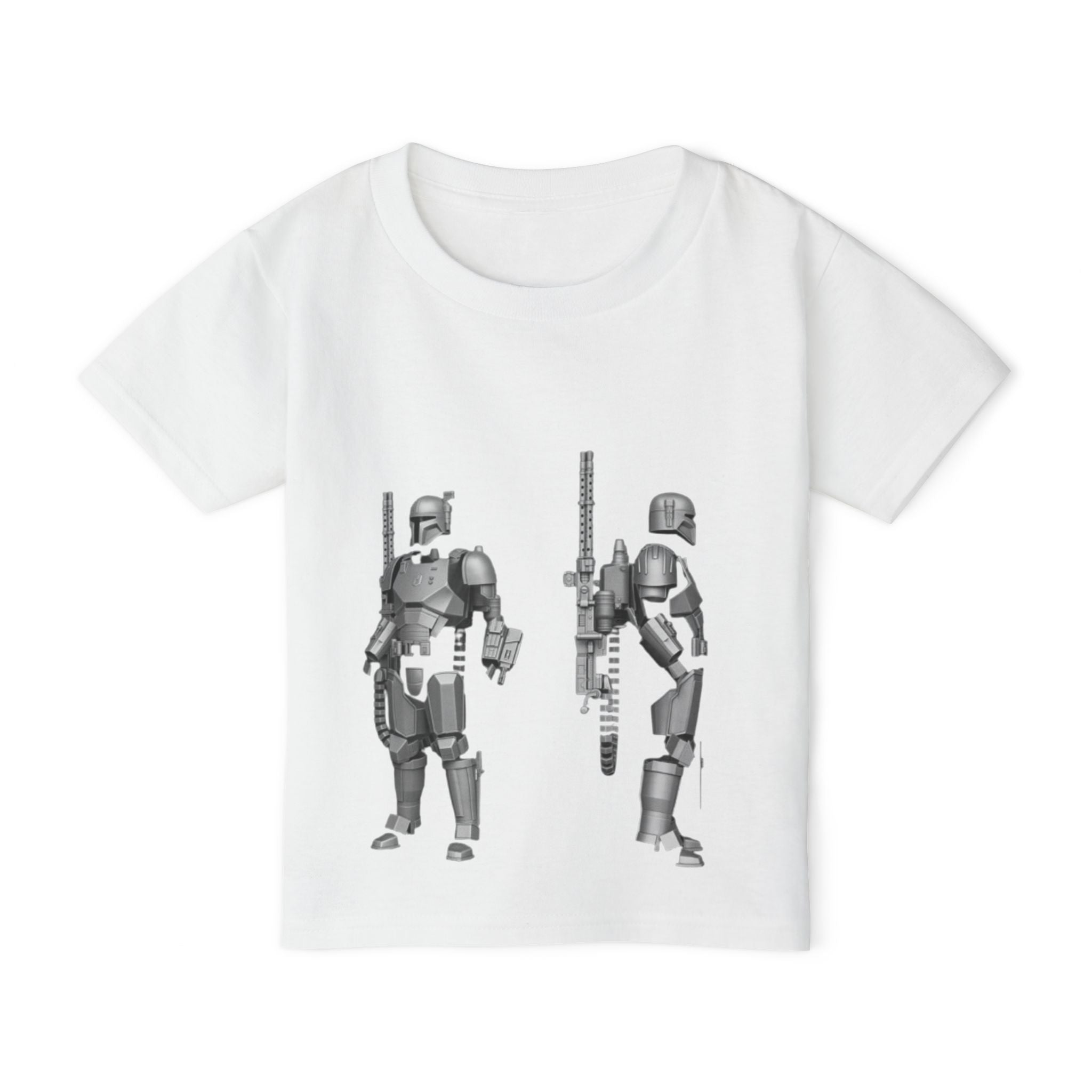 Toddler T‑Shirt — Retro Sci‑Fi Armor Blueprint Print