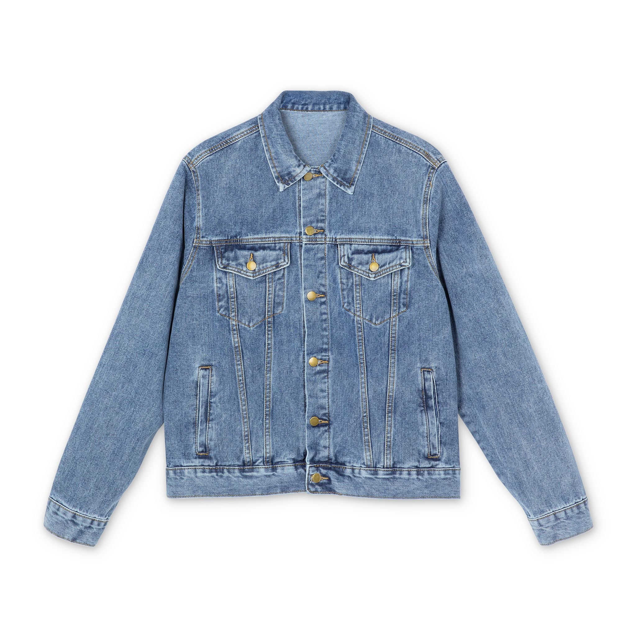Denim Jacket — Gothic Band Silhouette Back Print