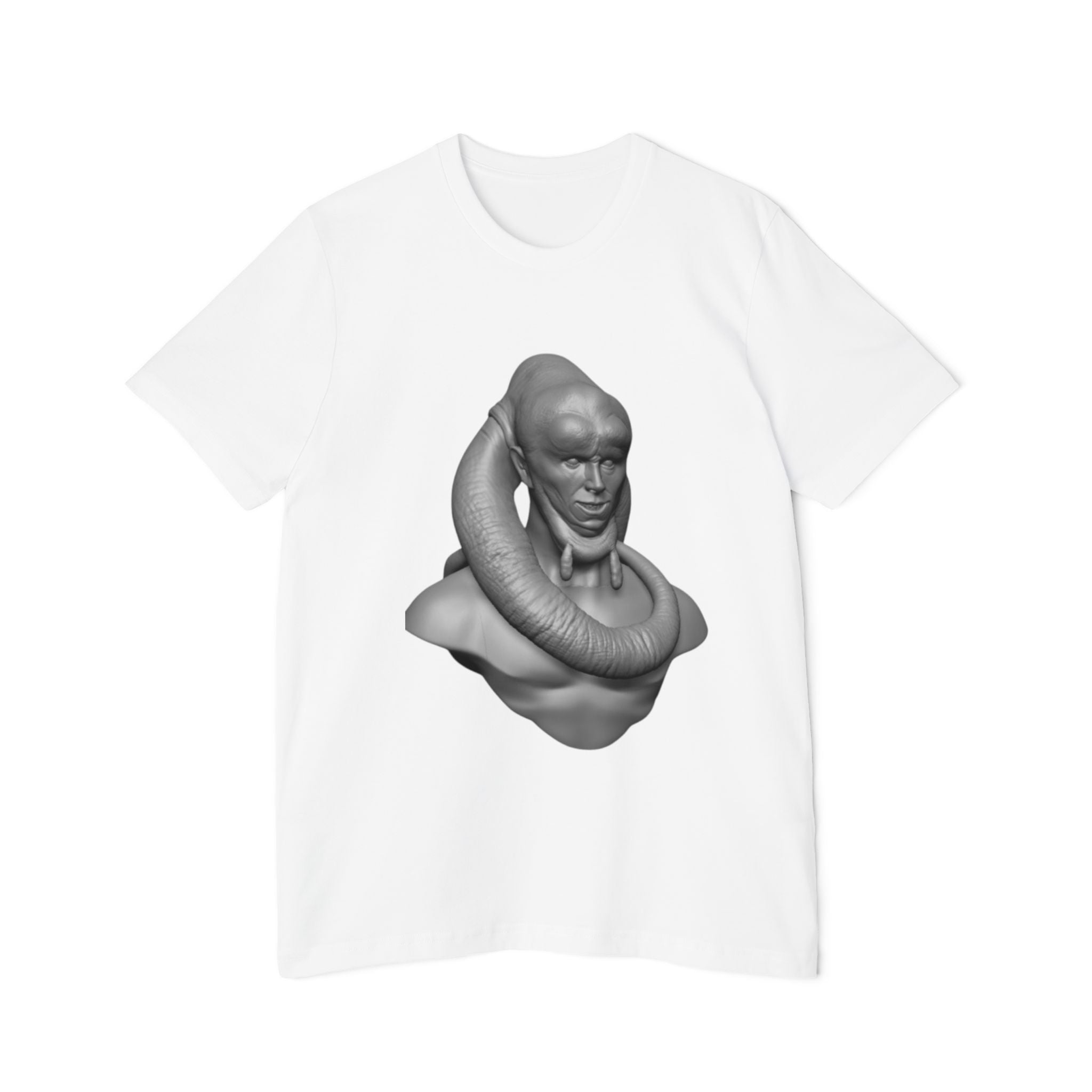 Sculpted Alien Bust T-Shirt — 3D Surreal Sci‑Fi Graphic Tee