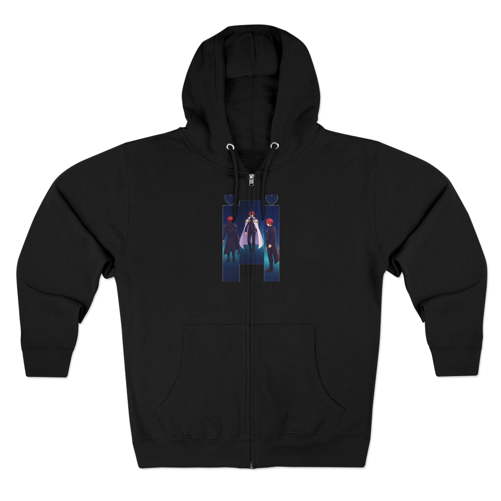 Mystic Trio Character Zip Hoodie — Anime-Inspired Graphic Zip-Up