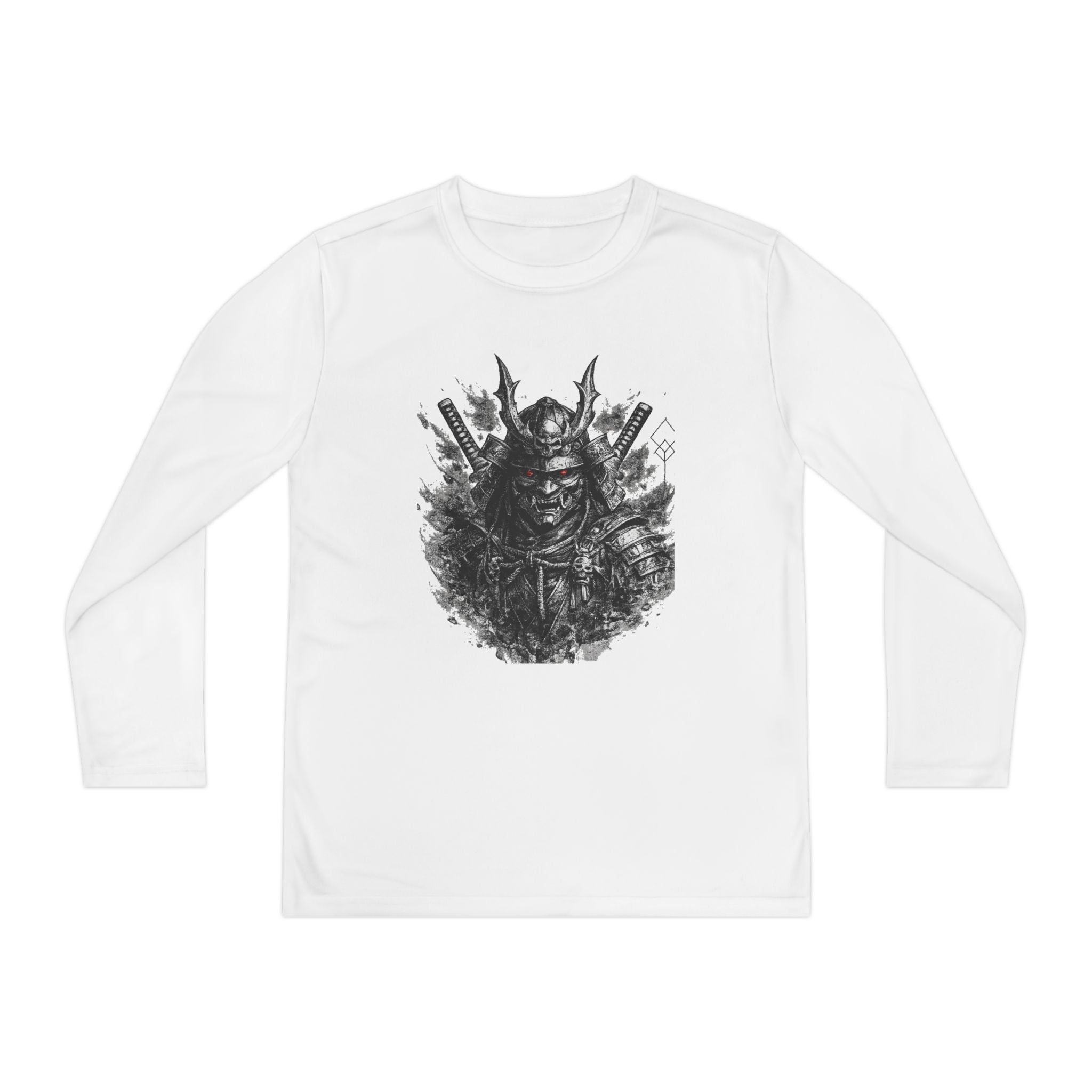 Youth Samurai Long Sleeve Tee — Grunge Warrior Graphic
